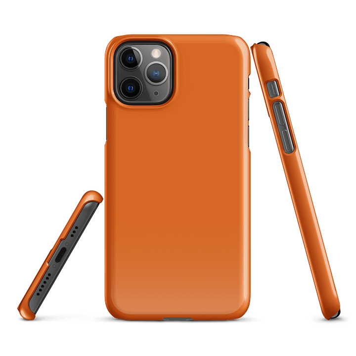 Burnt Orange Solid Color iPhone® Glossy Snap Case product image (2)