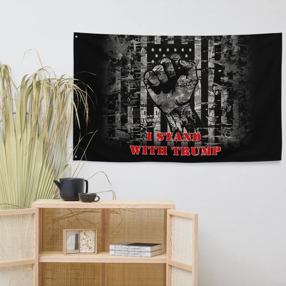 Trump 2024 I Stand With Trump Flag product image (7)