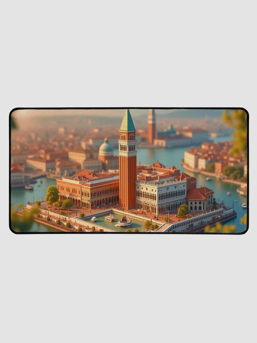 Cityscape Bell Tower Desk Mat product image (1)