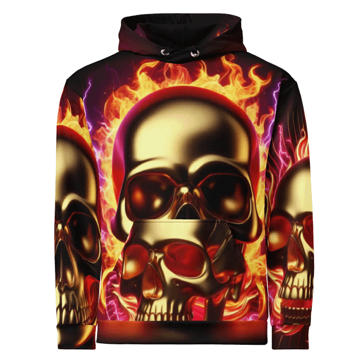 Golden Print - Unisex Skull Hoodie #6 product image (1)