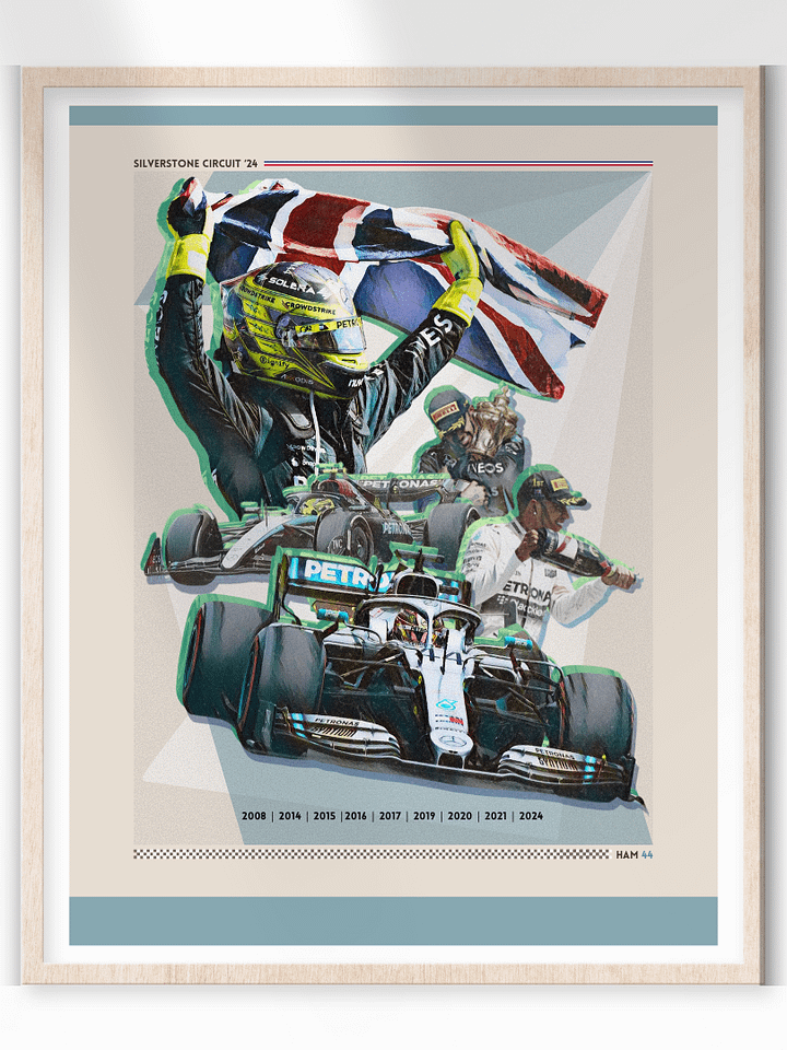 Lewis Hamilton 44 British GP 2024 | Printable Poster product image (1)