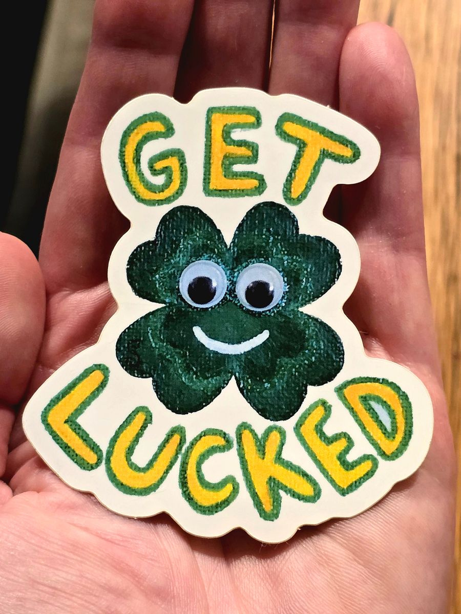 Get Lucked Shamrock Die-Cut Stickers product image (3)