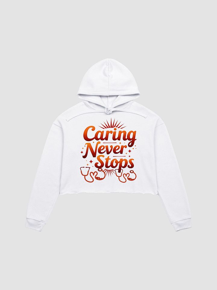 Caring Never Stops Crop Hoodie product image (5)