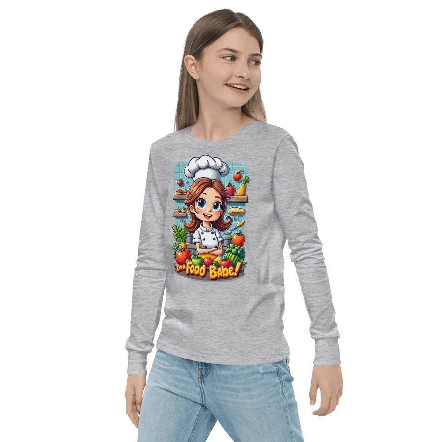 Food Babe Chef Youth Long Sleeve Tee product image (21)