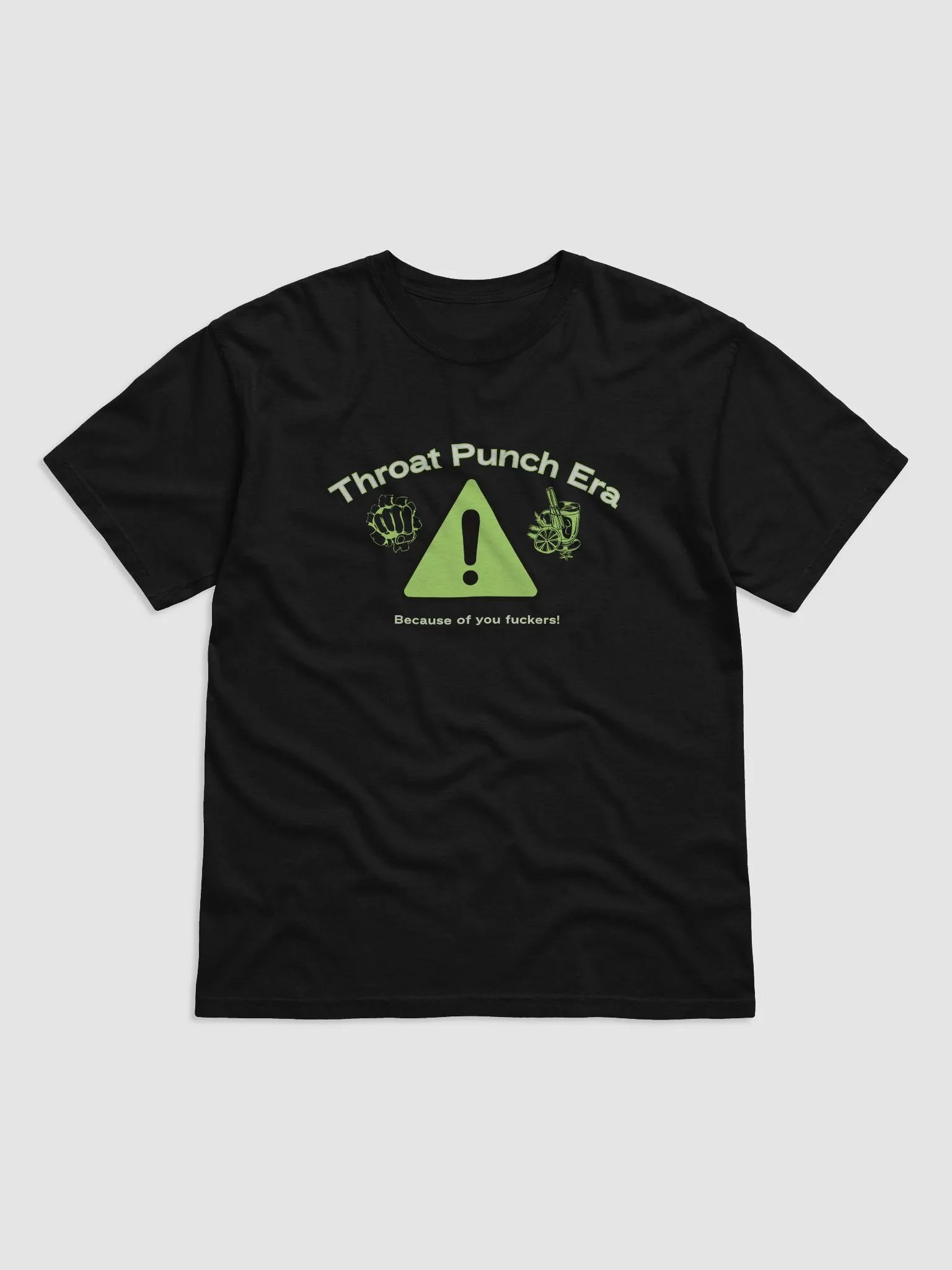 Caution Throat Punch Era T Shirt lime product image (7)