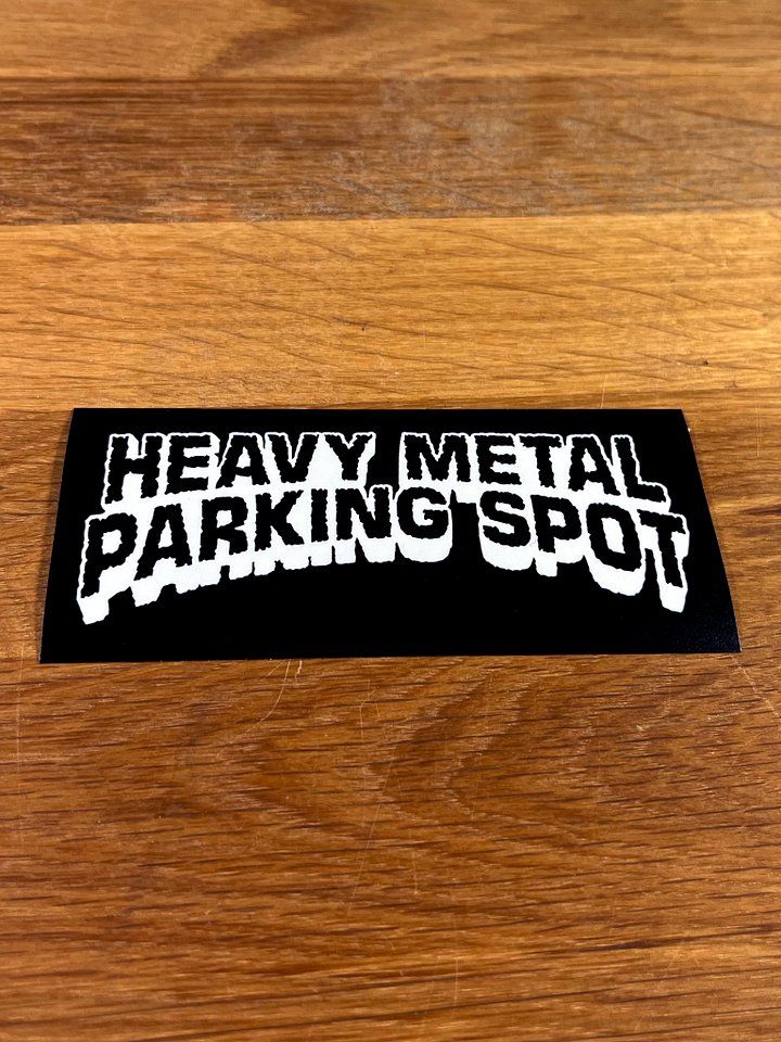Heavy Metal Parking Spot Bold Logo Large Sticker (3 pack) product image (2)