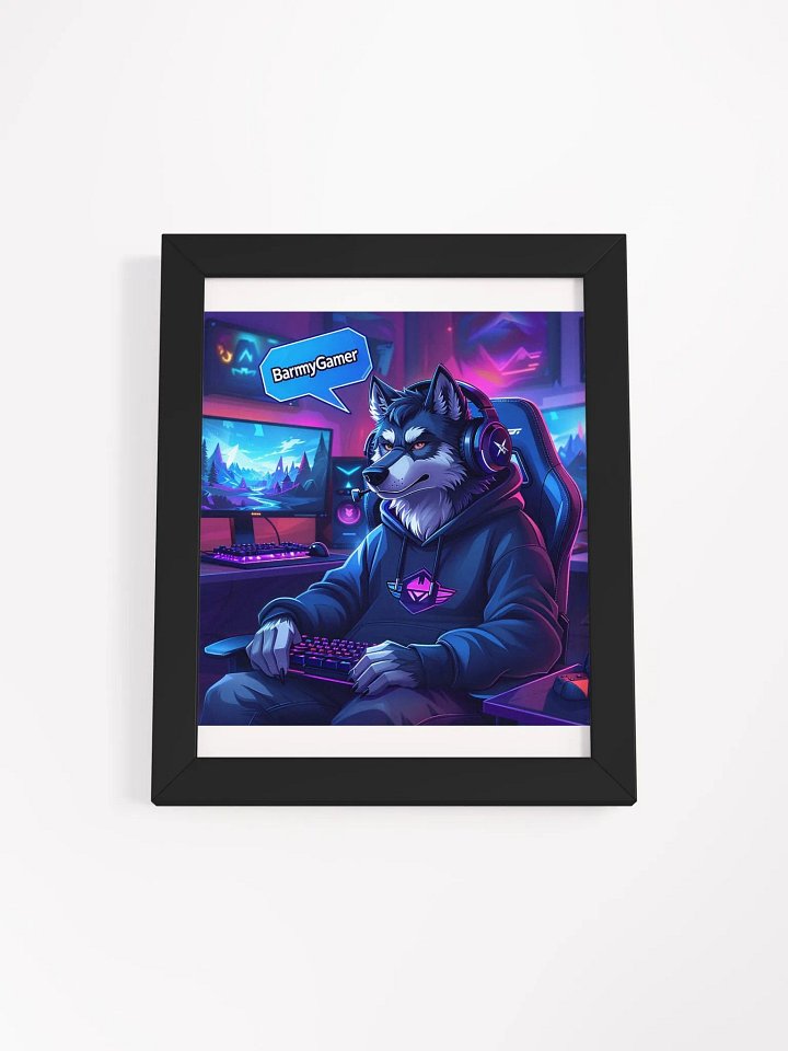 BarmyGamer's Neon Wolf Gaming Poster product image (5)