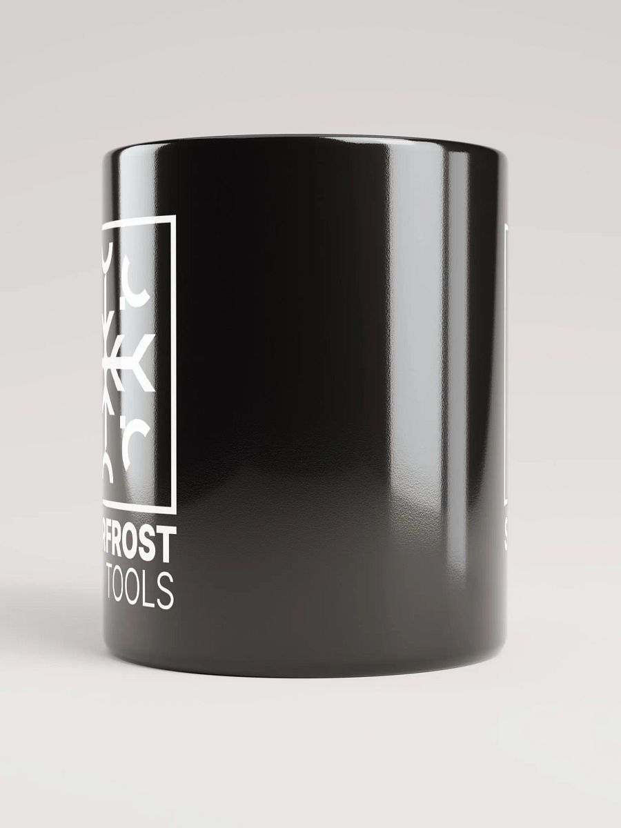 Smaller logo black ceramic mug product image (10)