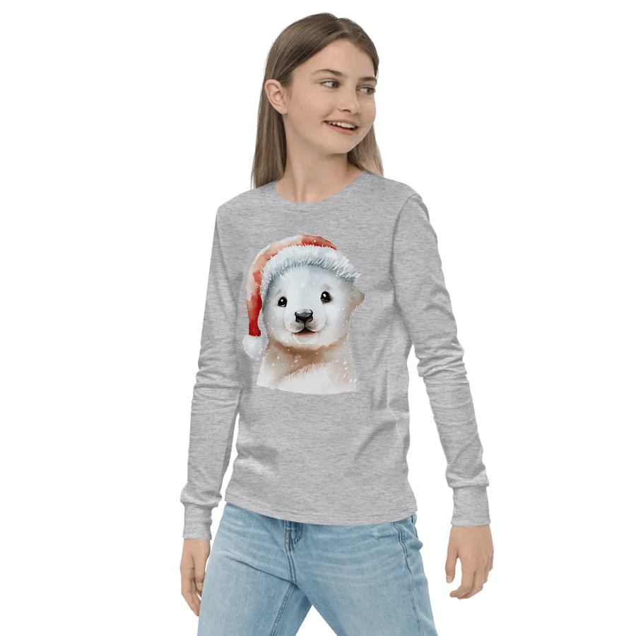 Santa Paws Baby Bear Youth Long Sleeve Tee product image (22)