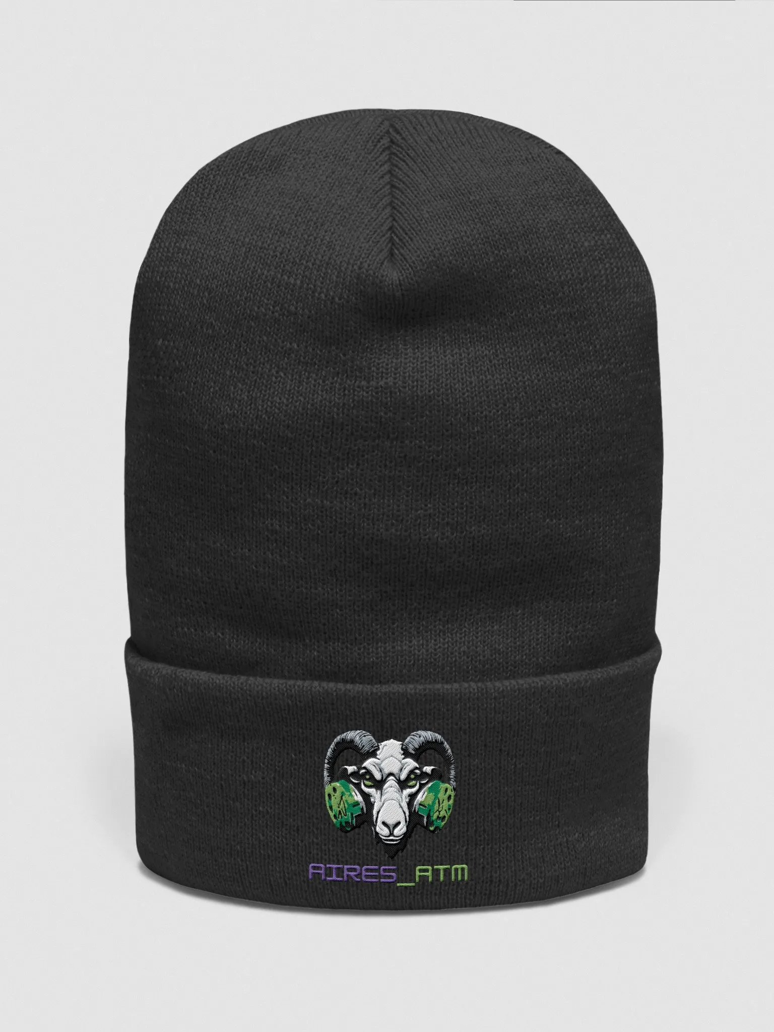 AIRES ATM Ram Head Embroidered Beanie product image (1)