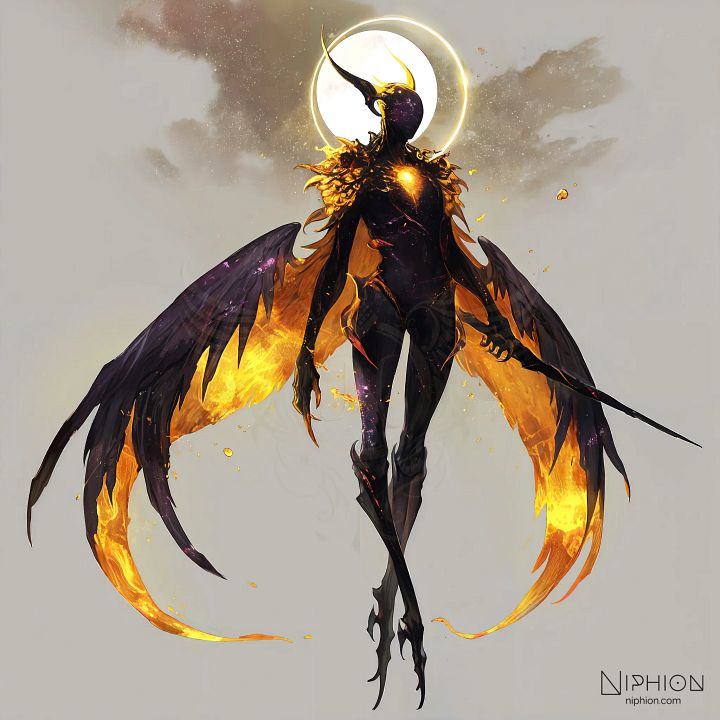 High-Resolution Digital Art – Abyssal Seraph, Character Design #14 product image (1)