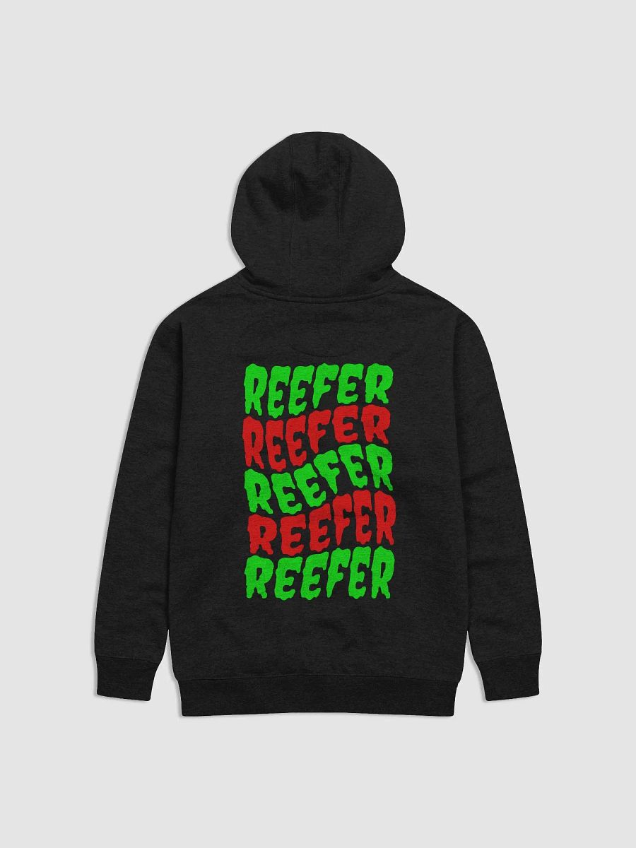 Green Red Reefer High Holiday Black Hoodie, Stoner Style Cannabis Clothing product image (1)
