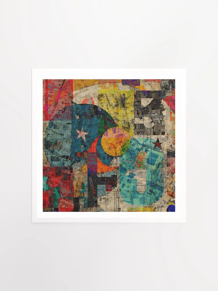 'Cosmic Fusion' by Edward Martin: Mixed media Collage Print product image (2)