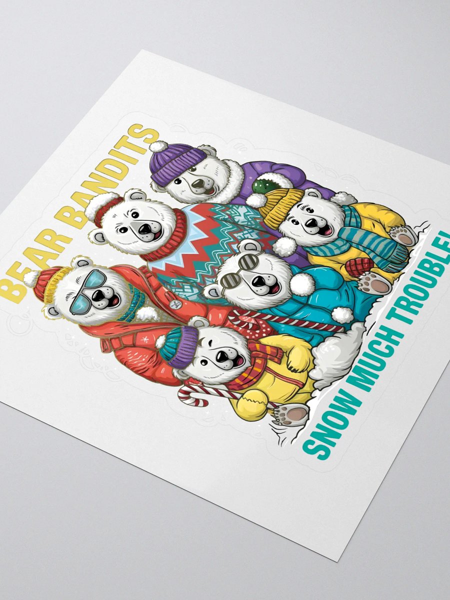 Bear Bandits of the North Fun Polar Bear Sticker product image (3)