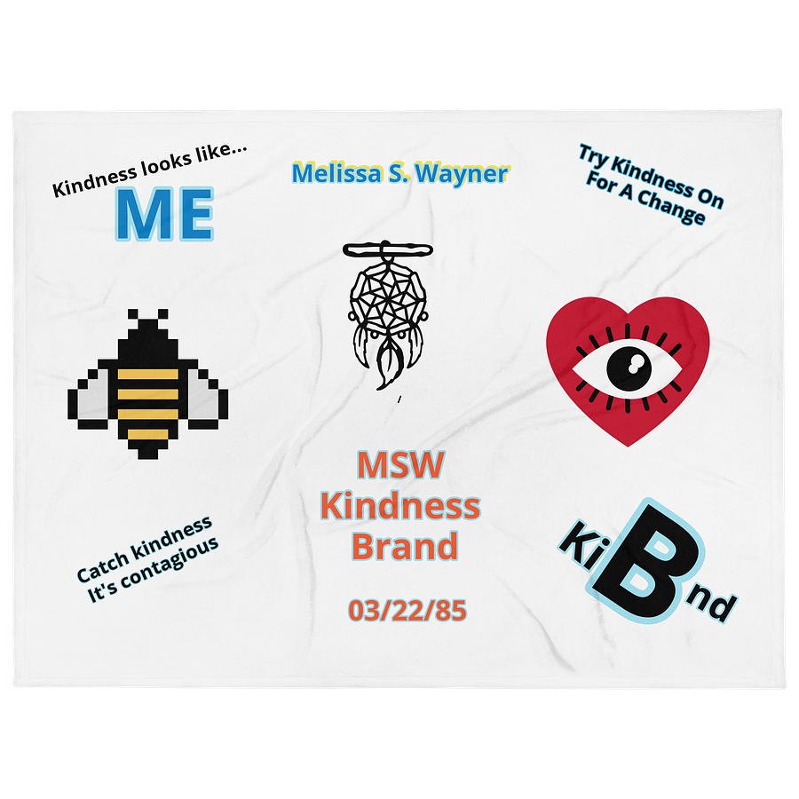 Melissa S. Wayner Kindness Brand Fleece Throw Blanket product image (1)