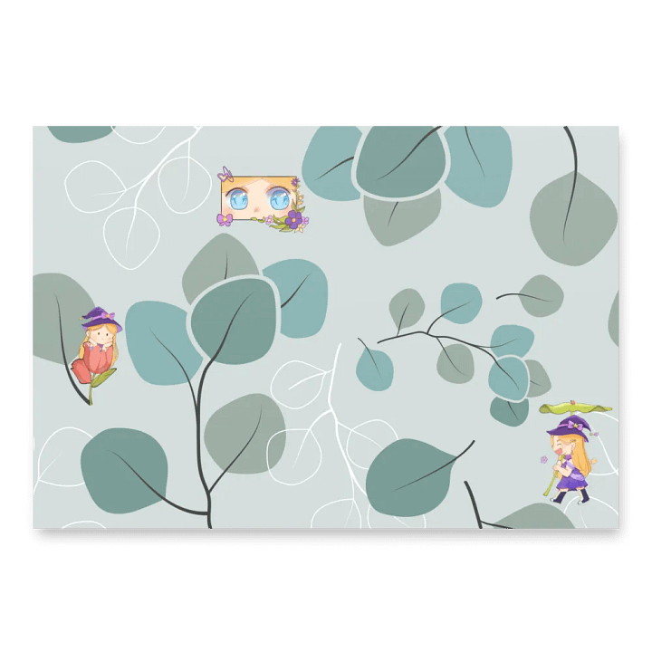 Plants and Chibi Florals Wrapping Paper product image (2)