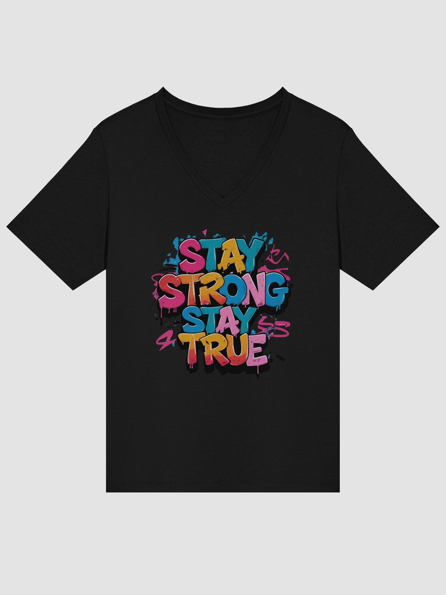 Stay Strong Stay True Women's V-Neck T-Shirt - Relaxed Bella + Canvas fit product image (21)