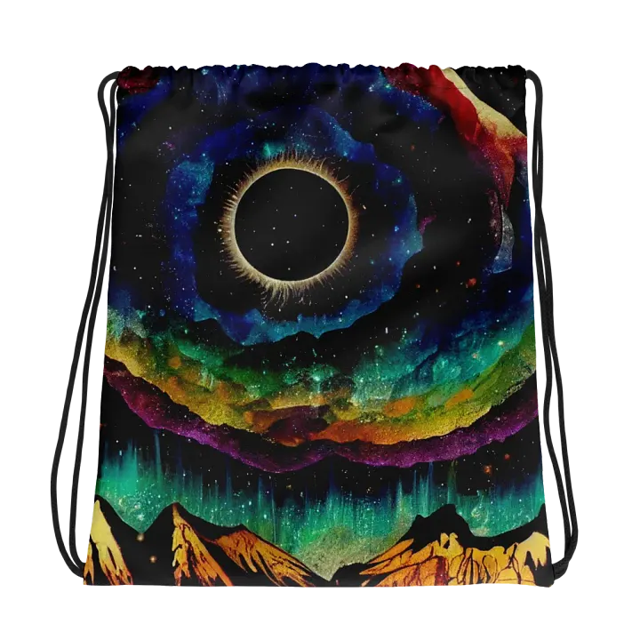 Cosmic Eclipse Drawstring Bag product image (1)