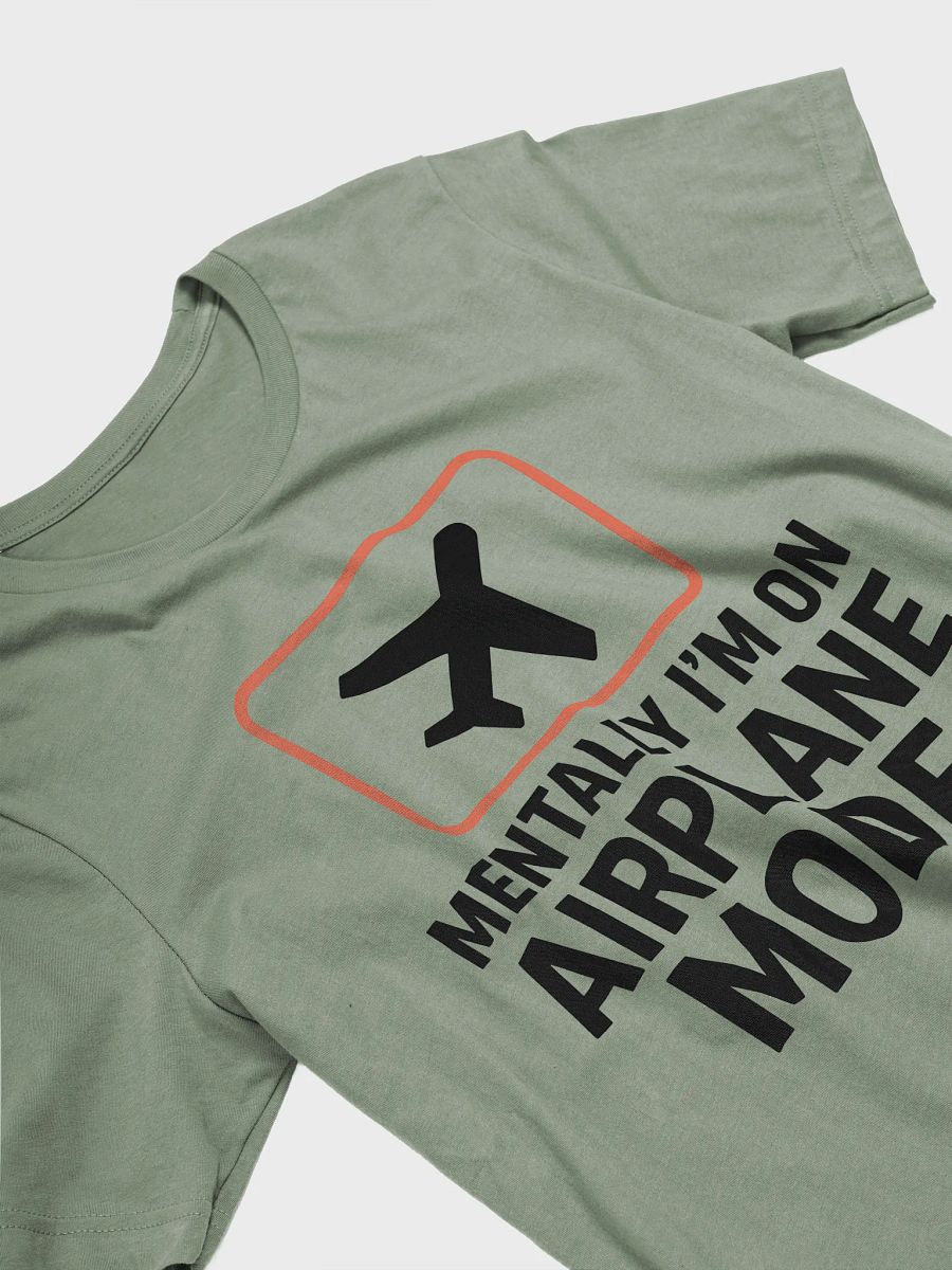 Mentally I’m on Airplane Mode T-Shirt – Funny Minimal Graphic Tee for Travel Lovers & Introverts product image (3)