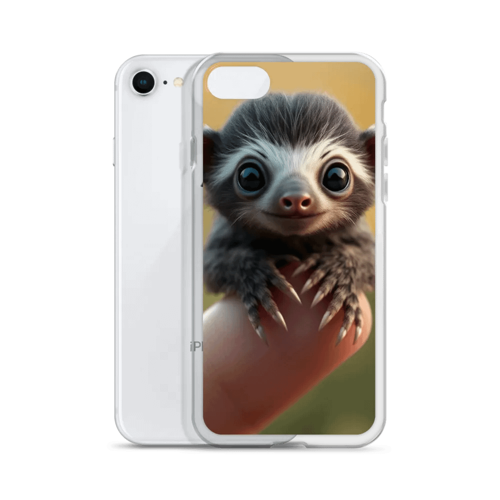 Whimsical Tiny Sloth on a Finger iPhone® Case product image (51)