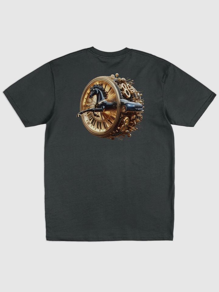 Timeless Elegance Clock and Horse Sculpture Tee product image (2)