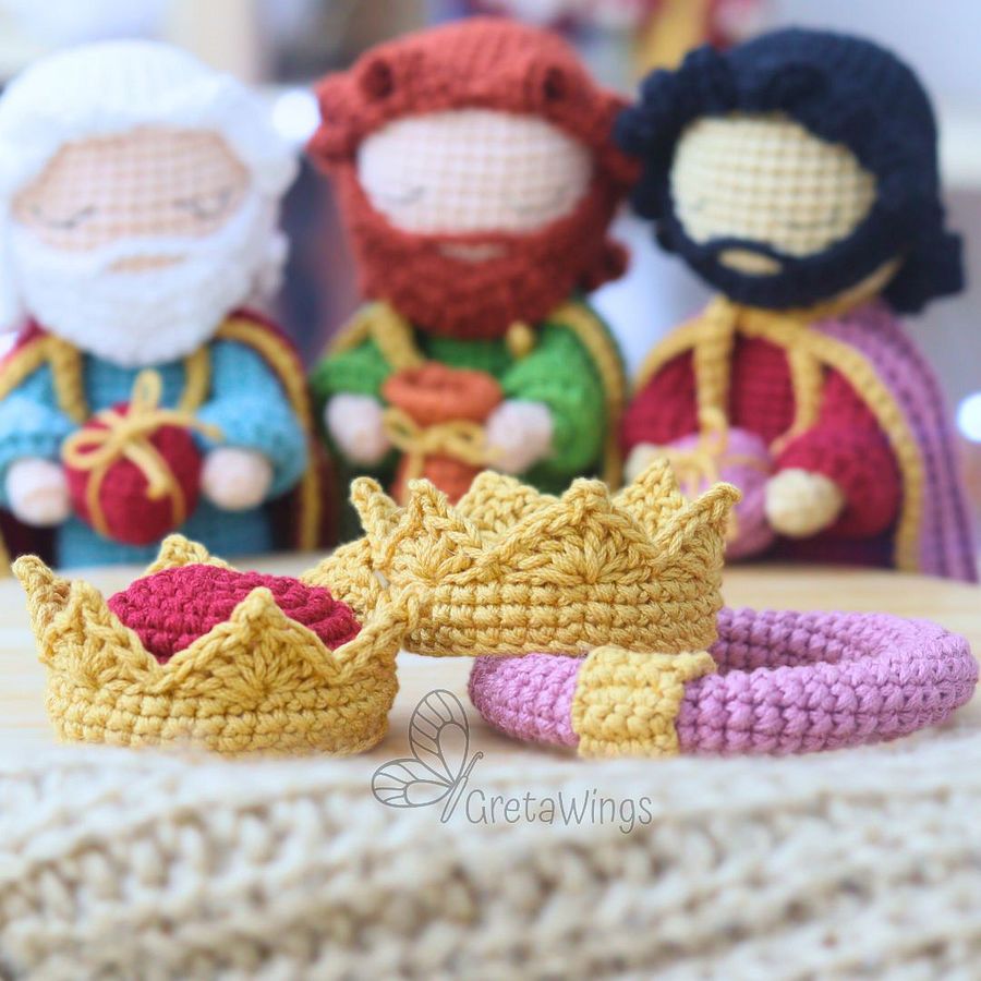 Patrón de Crochet Amigurumi del Pesebre: María, José, Niño Jesús, Tres Reyes Magos, Ángel, Estrella de Belén por GretaWings (descarga digital) product image (4)