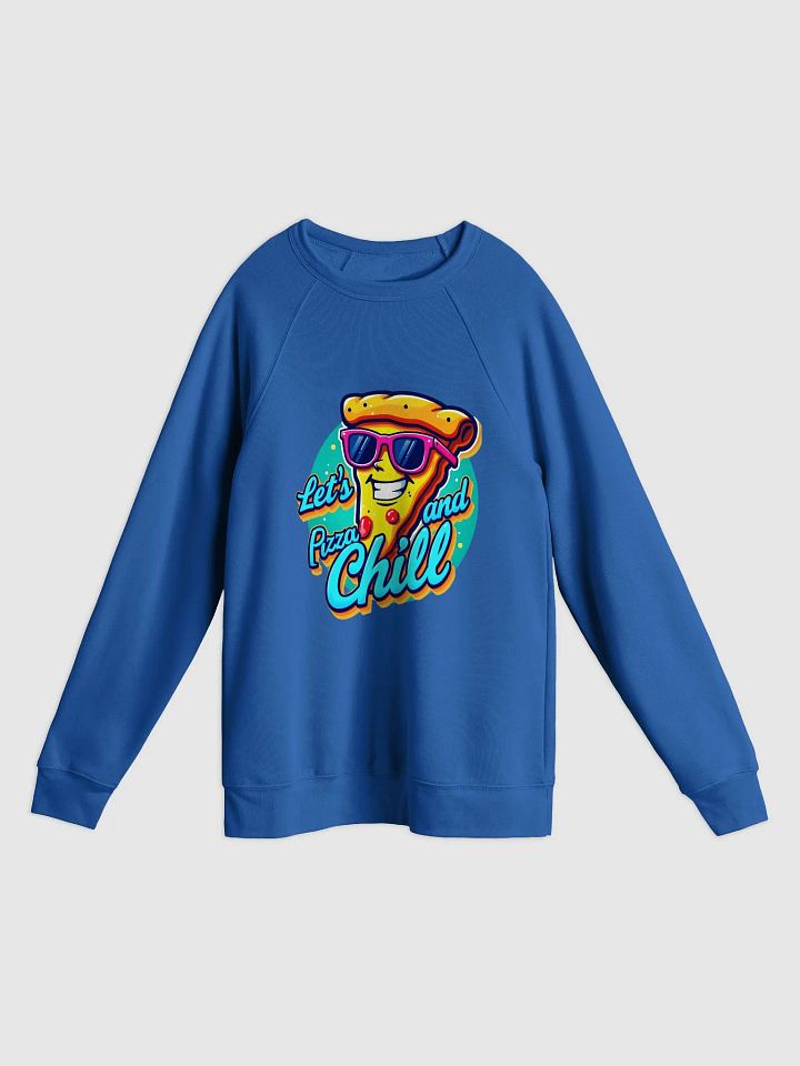 Pizza and Chill Unisex Raglan Sweatshirt Bella+Canvas (Adult Unisex) product image (1)