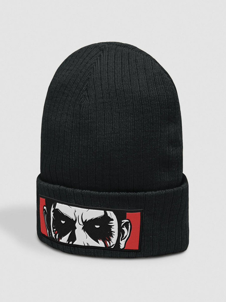 Crimson Vision Ribbed Knit Beanie product image (2)