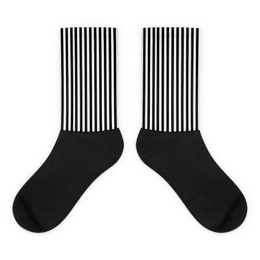 Black And White Stripe Socks product image (2)
