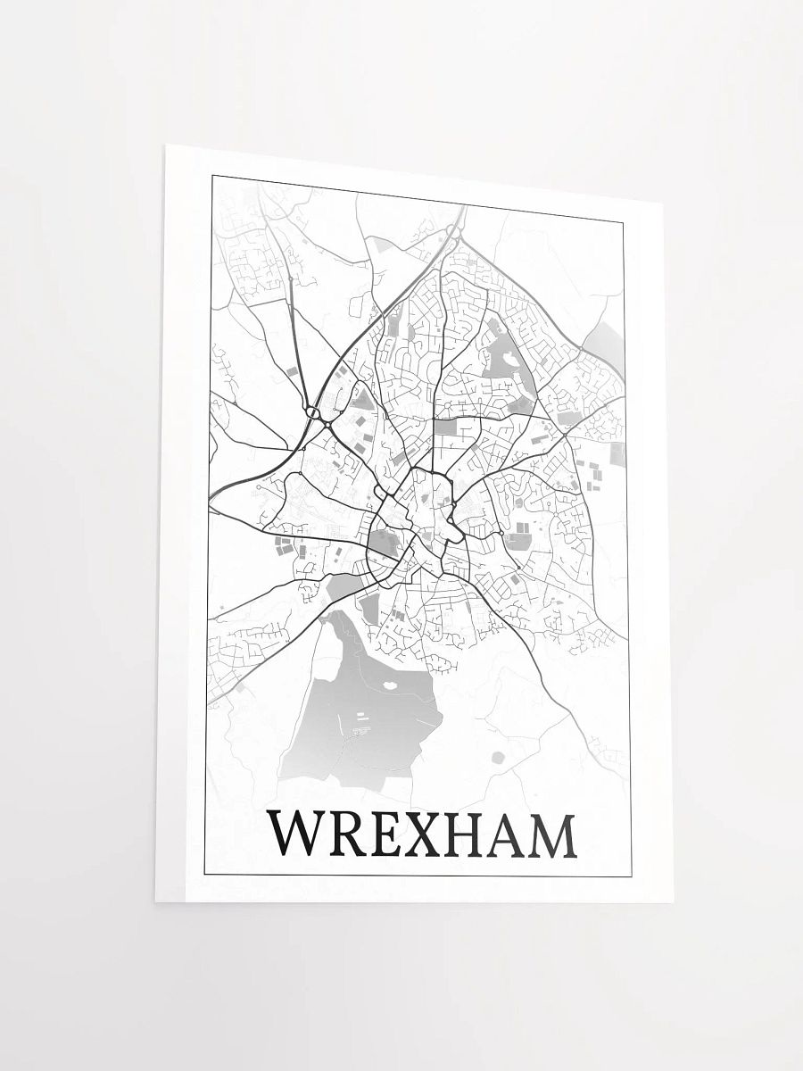 Wrexham, Wales, city map print product image (13)