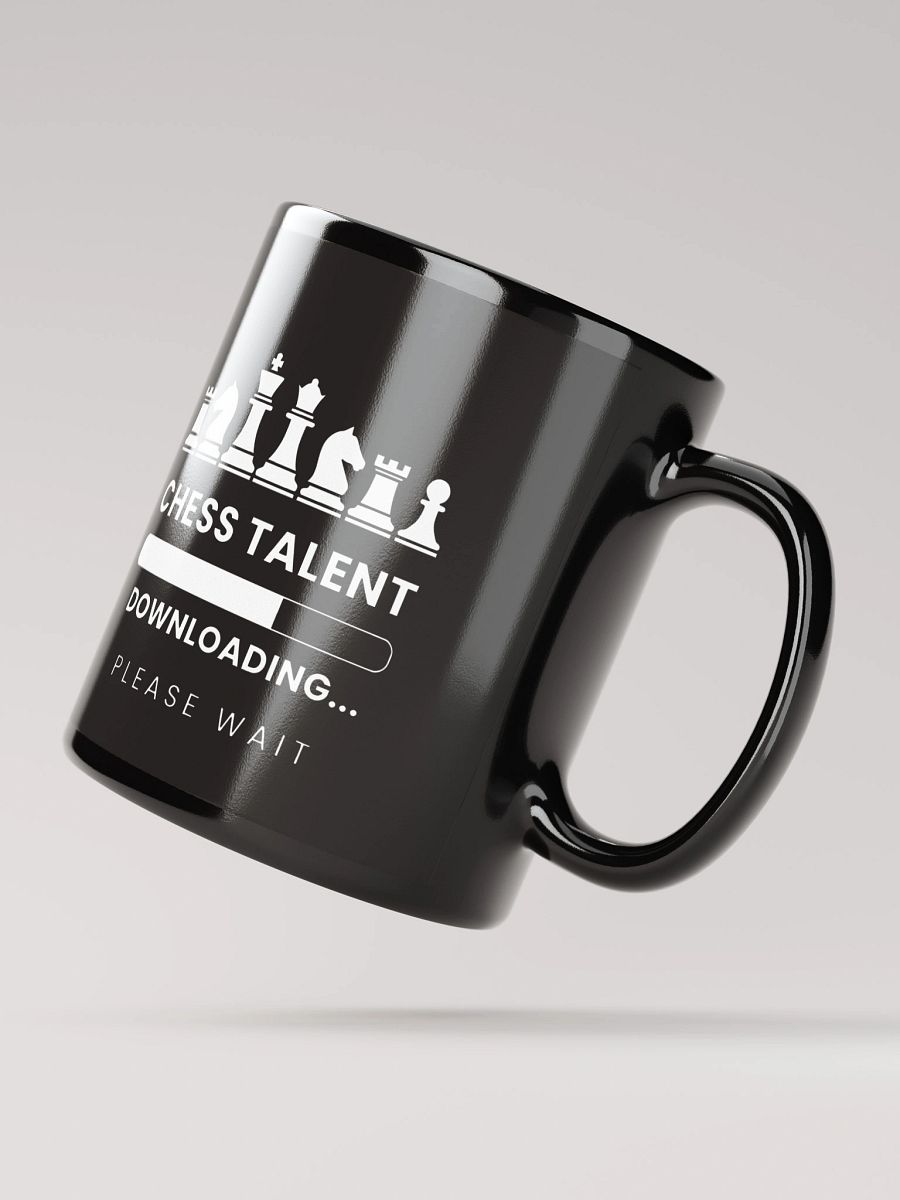 "Chess Talent Downloading" Black Mug product image (4)