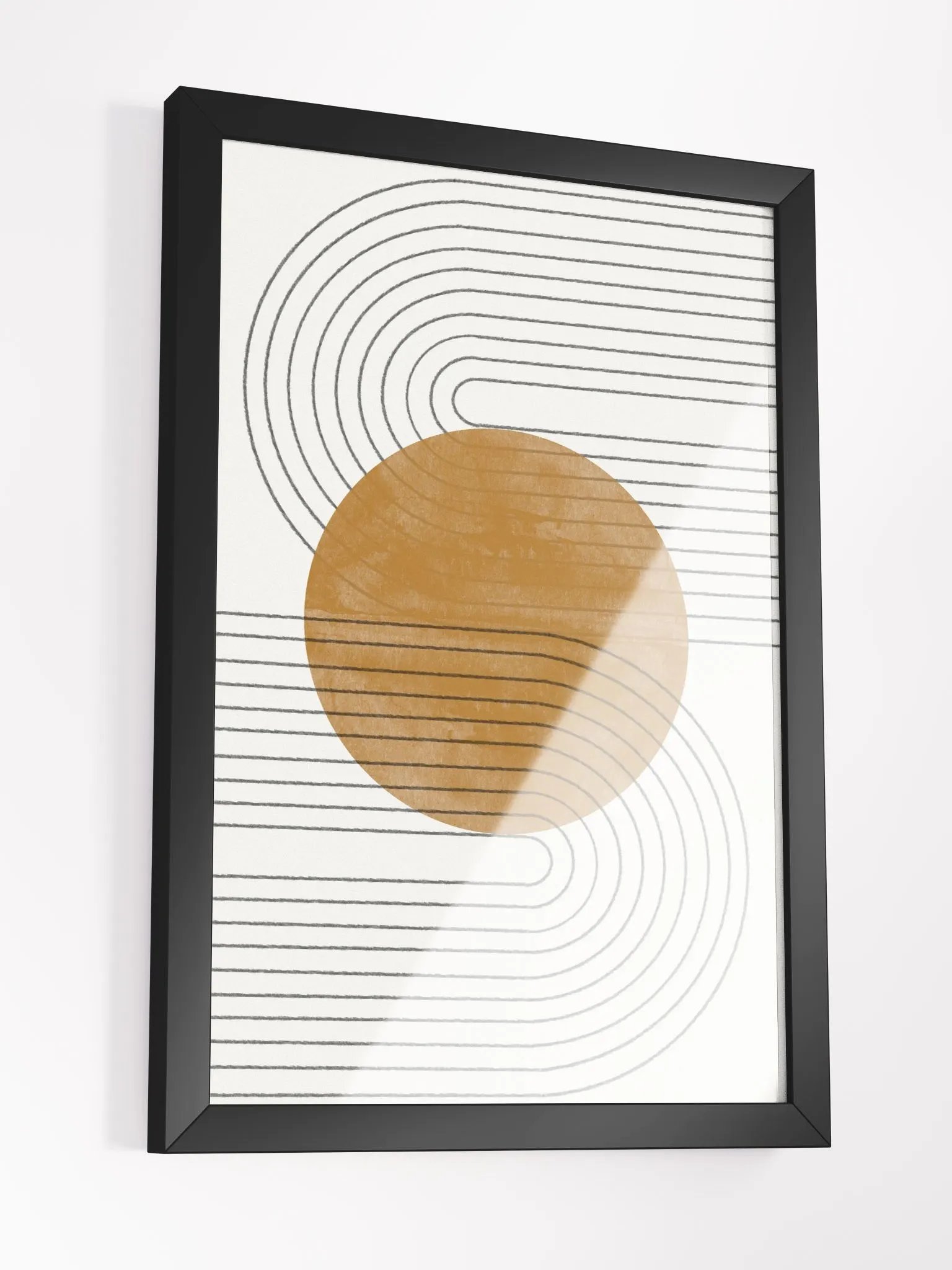 Symmetry in Orange Framed Matte Poster | Bold and Artistic Wall Decor product image (1)