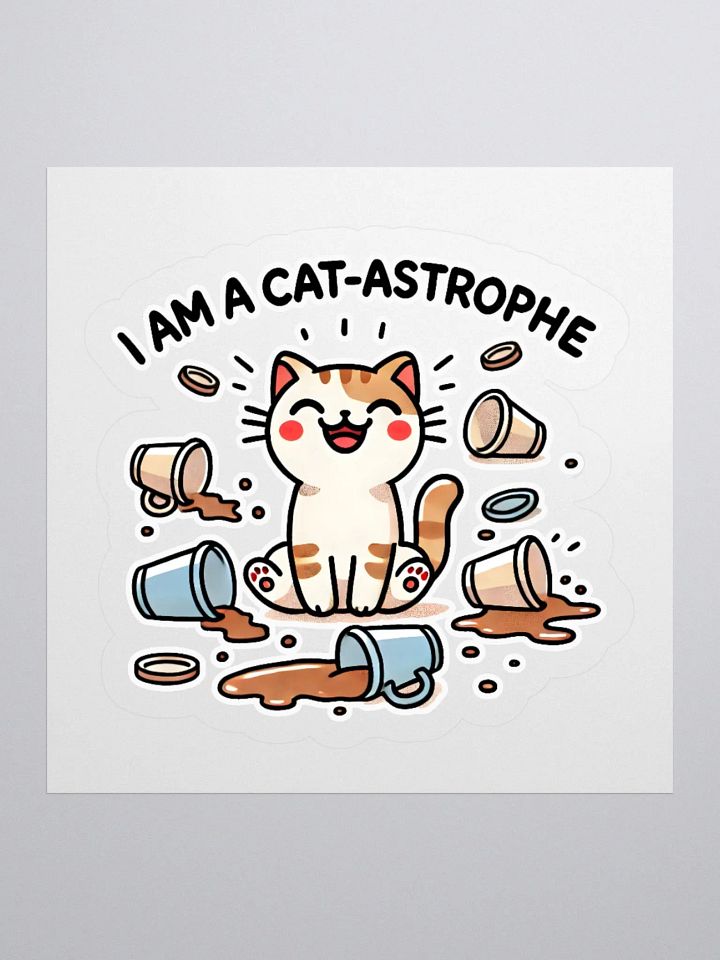 I am a cat-astrophe sticker product image (2)