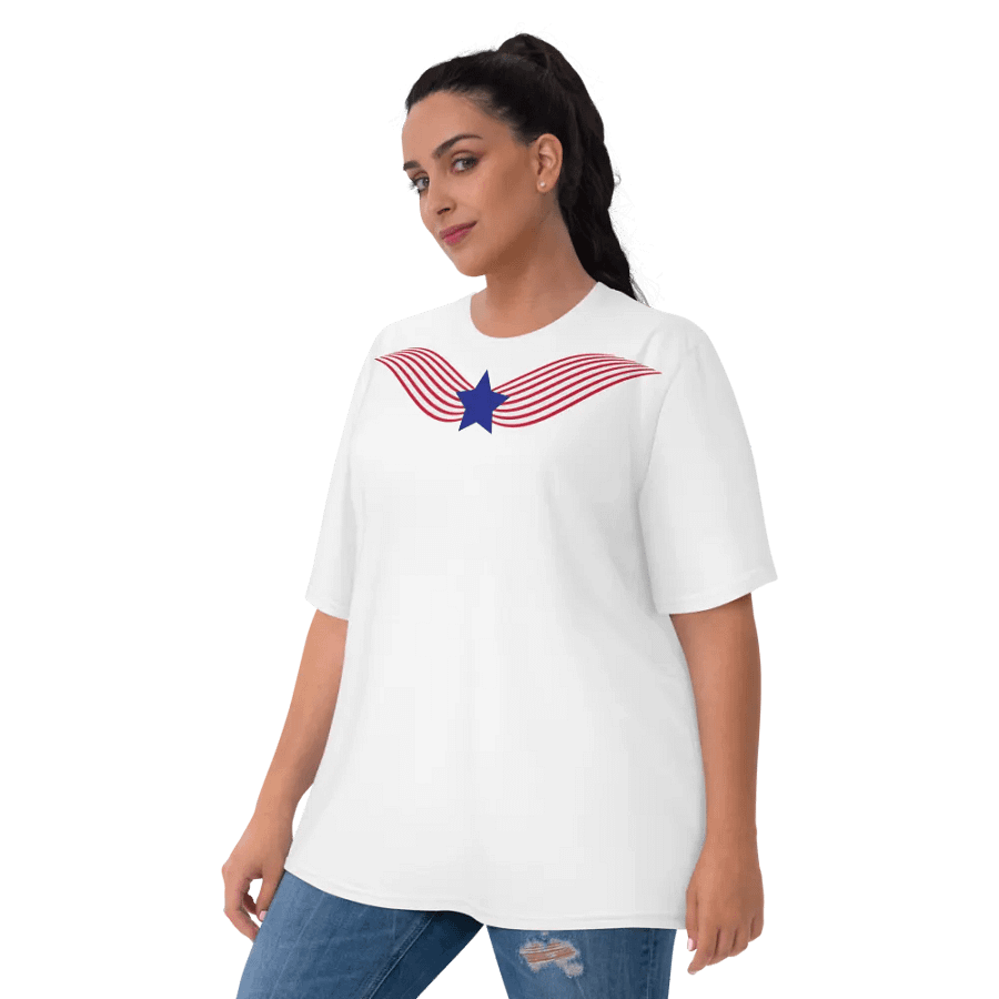 Stars and Stripes Angel Wings Women’s Tee product image (8)