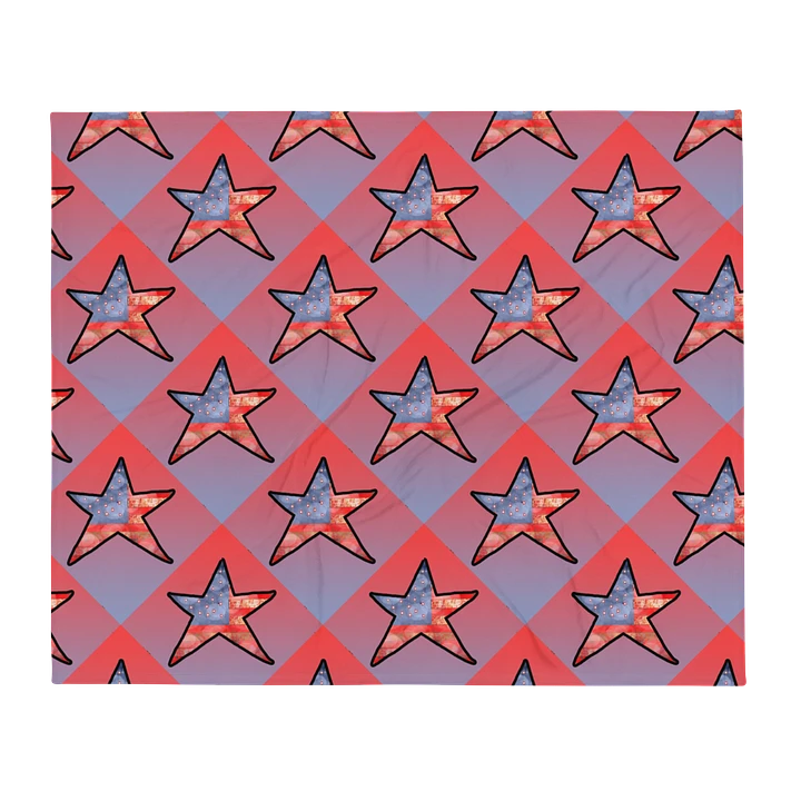 American Flag Star Pattern Throw Blanket product image (13)