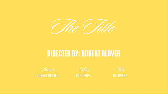 "The Title" Film 