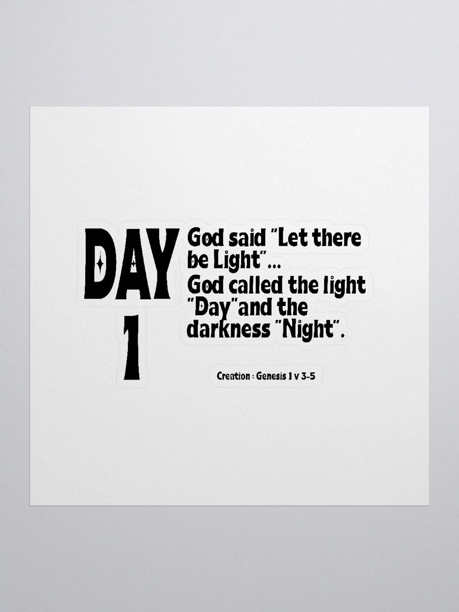 CREATION: DAY 1……Christian, Jesus, faith, God, Bible, Christianity, Jesus Christ, religion, Bible Verse, Love product image (1)