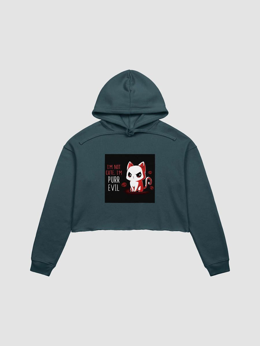 Purr Evil Cute Cat Crop Hoodie product image (8)