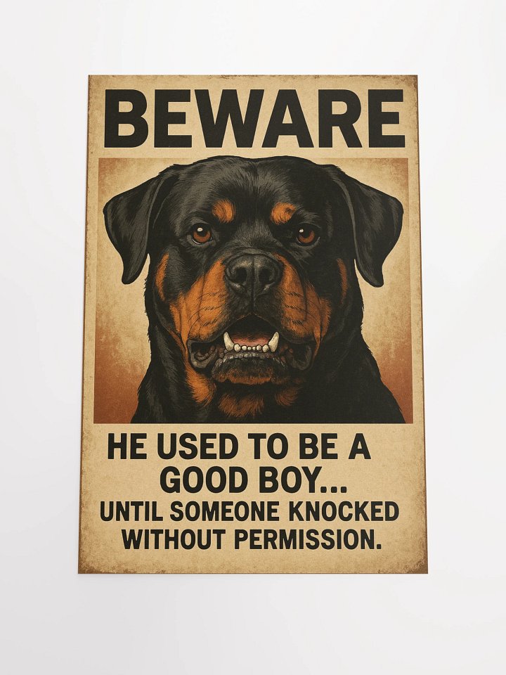 Beware of Rottweiler Poster product image (2)