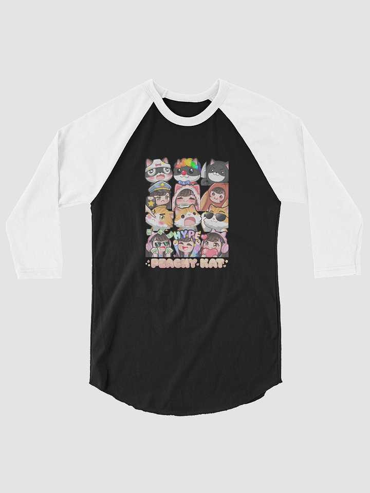 PeachyKat Emote Baseball Tee product image (1)