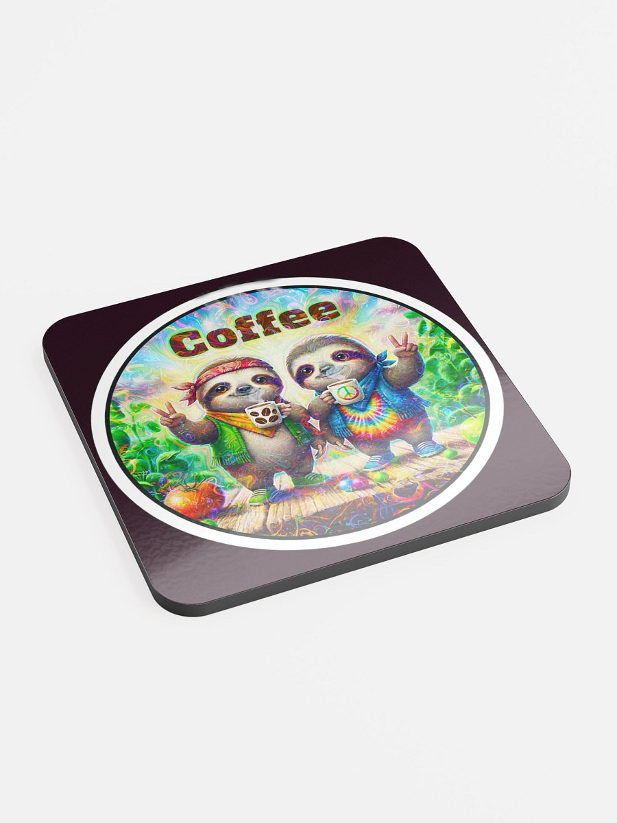 Sloth Peace Coffee Coaster product image (2)