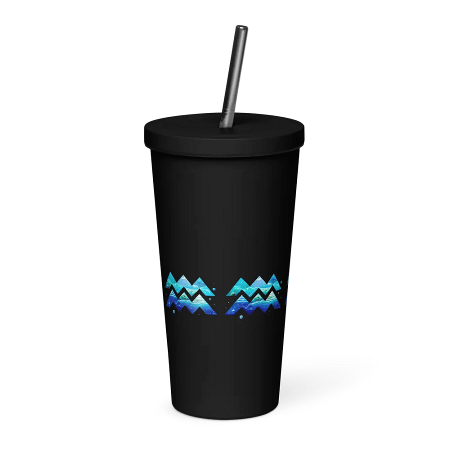 Aquarius Ocean Symbol on Black Tumbler product image (2)