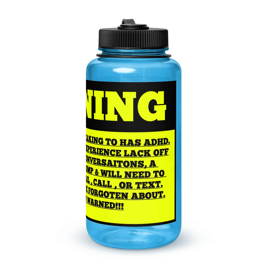 ADHD Warning Wide Mouth Water Bottle product image (7)