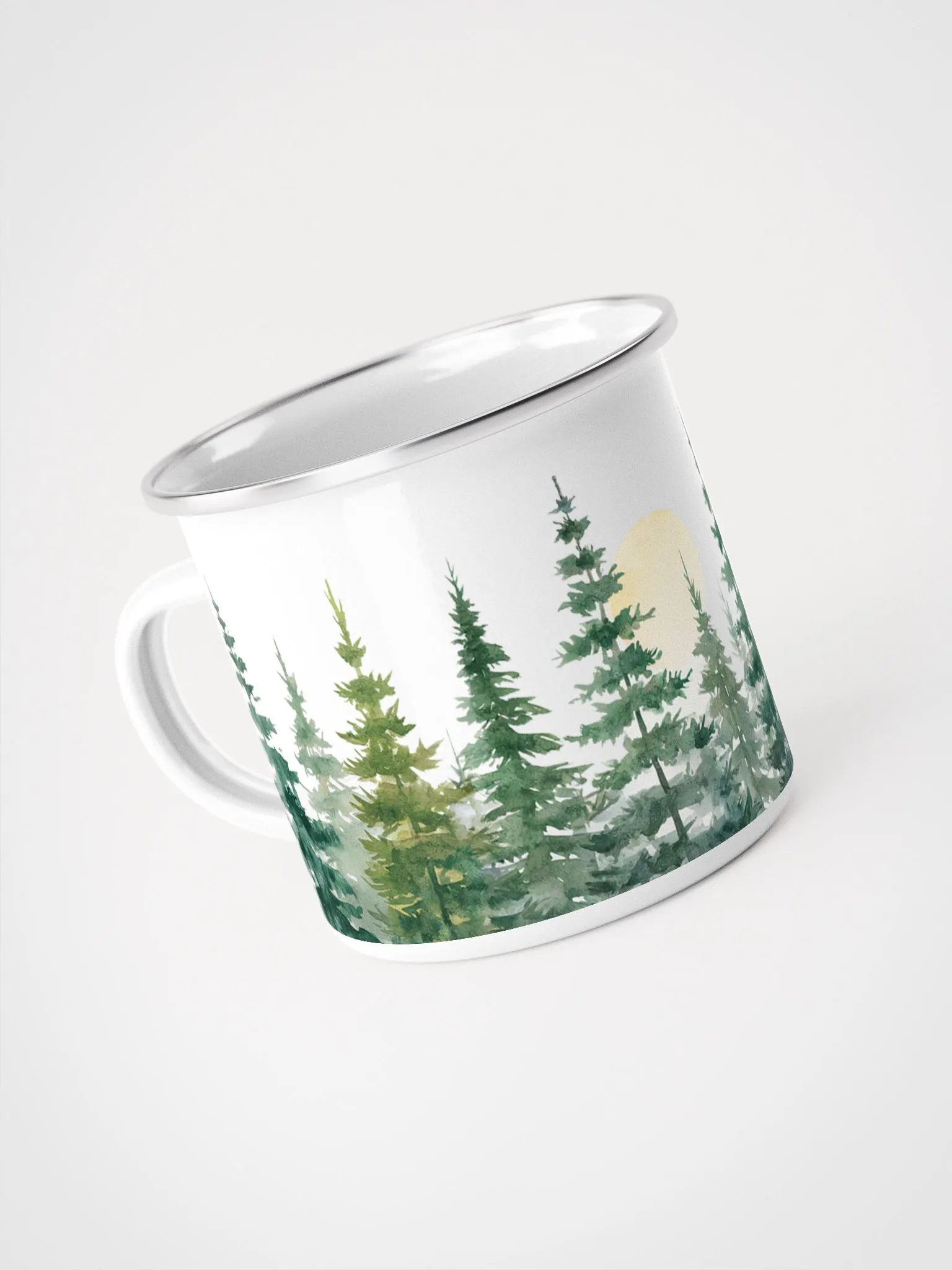 Watercolor Pine Trees Sunset Mug 12oz product image (4)