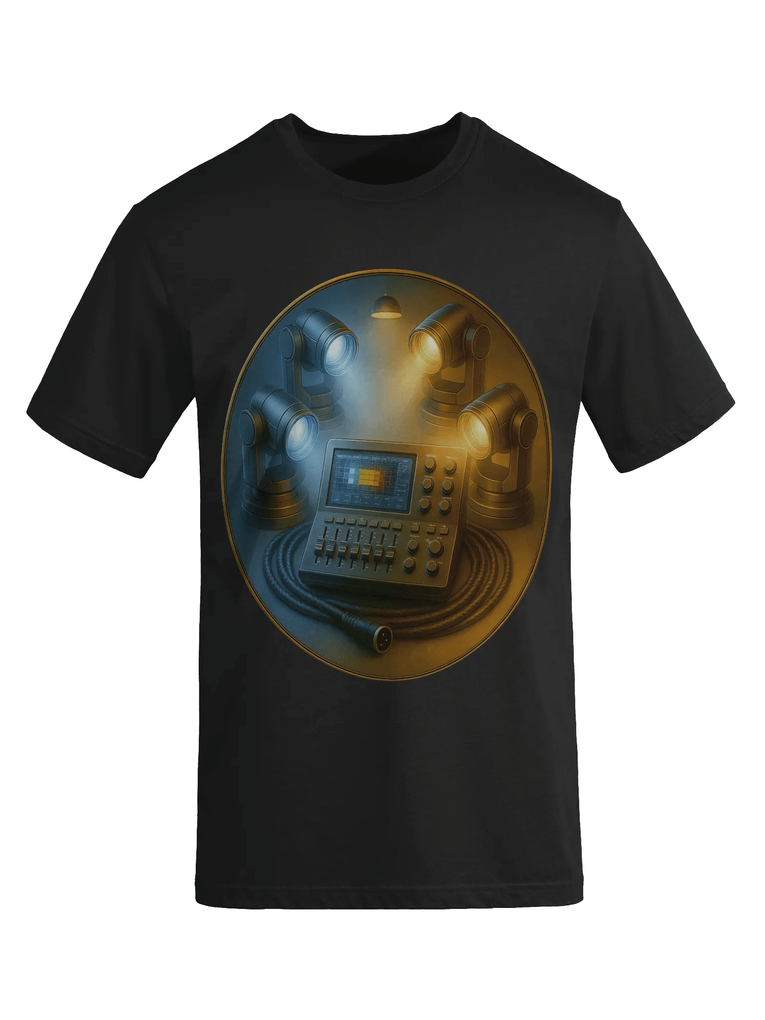 Theatrically Jerry: Light Console Black Cotton T-Shirt product image (3)