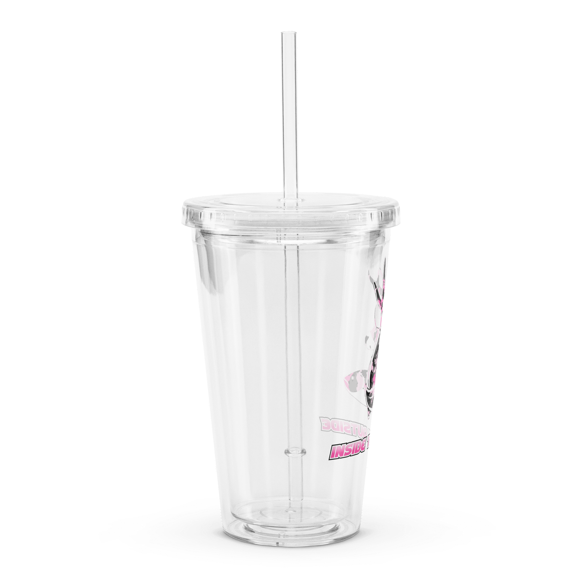 Double Wall Tumbler - Pink Camo W/ Cap & Straw product image (3)