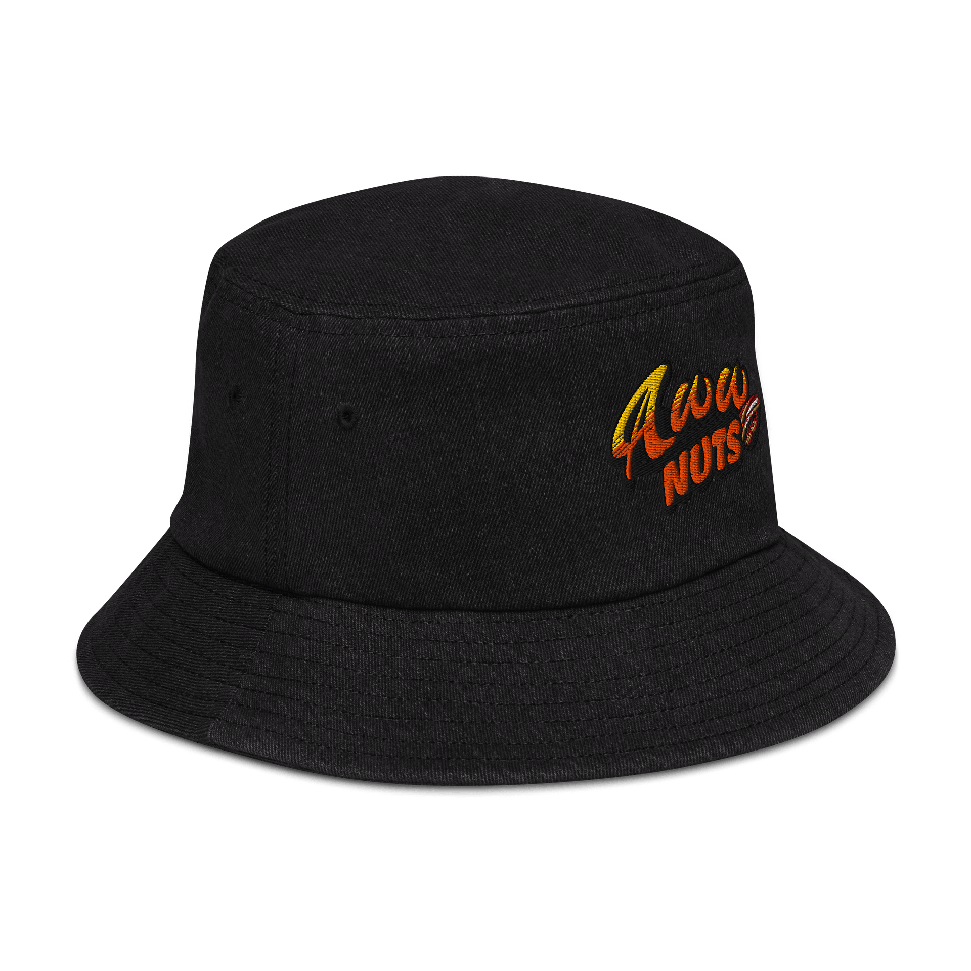 Aww Nuts Embroidered Capstone Denim Bucket Hat product image (3)