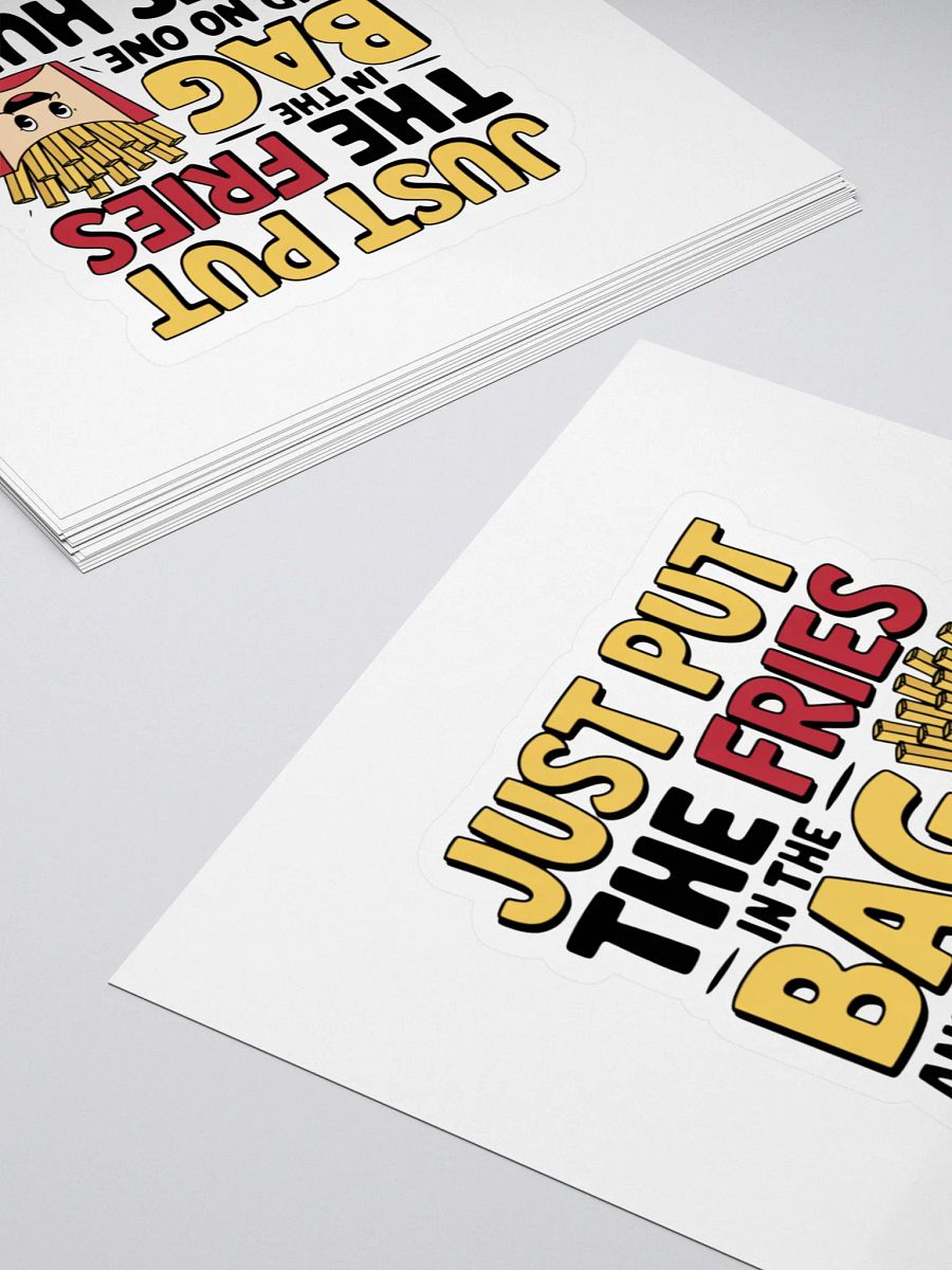 French Fries Hostage Kiss Cut Stickers product image (4)