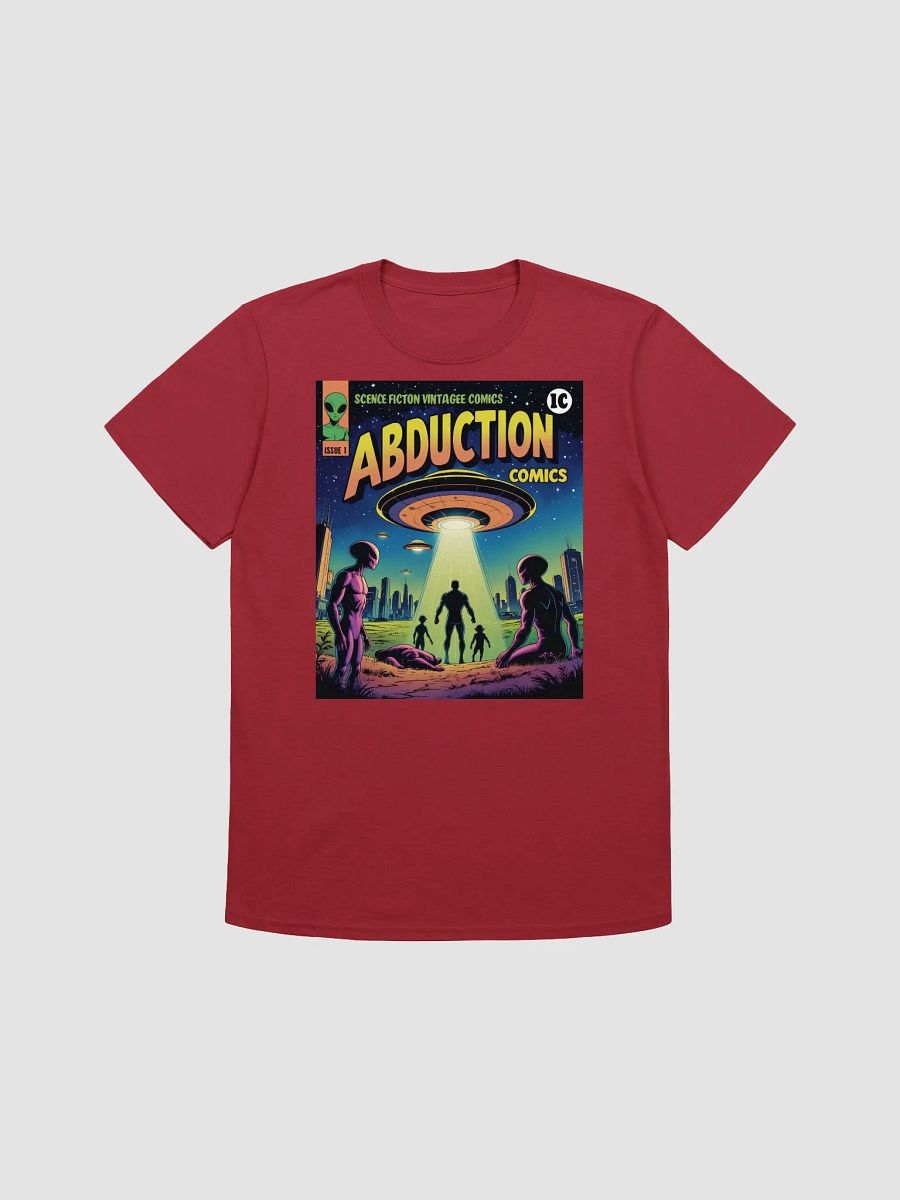1970s Sci-Fi Comic T-Shirt – Retro Alien Abduction Art product image (18)