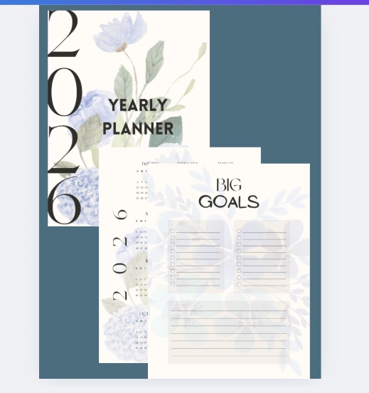 2026 Digital Yearly Planner, Planner PDF, Yearly Calendar, Digital Schedule, Productivity Tool, Instant Download product image (5)